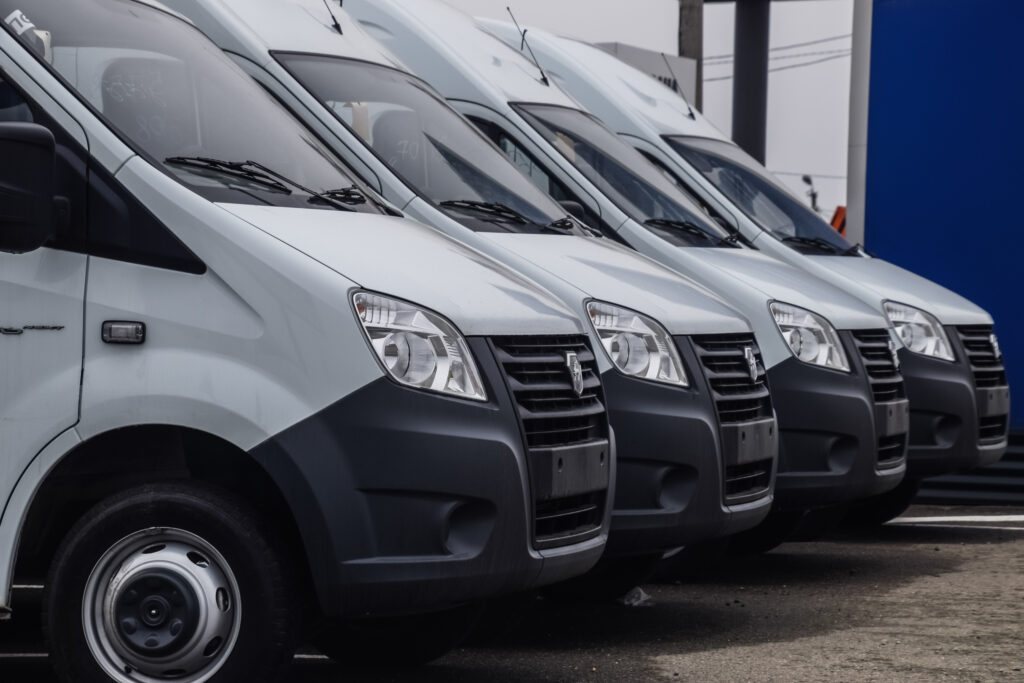 Gazelle cars in a car are in a row